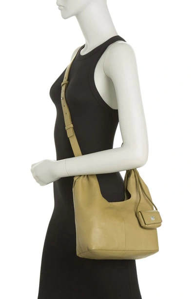 Shop Lucky Brand Daya Leather Crossbody Bag In Olive Oil