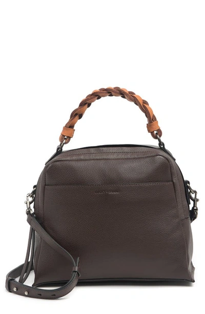 Shop Lucky Brand Phei Leather Satchel In Chocolate Multi
