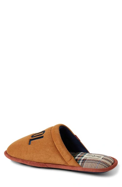 Shop Dearfoams Tanner Microsuede Father's Day Slipper In Whiskey
