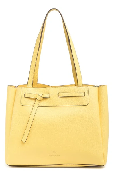 Shop Nanette Lepore Arriss Triple Section Shoulder Bag In Yellow