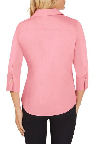 Shop Foxcroft Paityn Non-iron Cotton Shirt In Rose Blossom