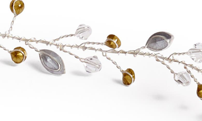 Brides And Hairpins Brides & Hairpins Lucina Crystal Halo & Sash In Silver