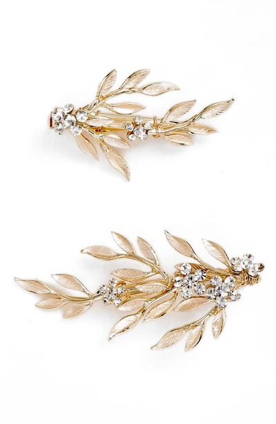 Shop Brides And Hairpins Calvina 2-piece Hair Clip Set In Gold