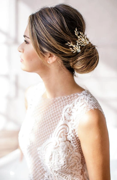 Brides And Hairpins Calvina 2-piece Hair Clip Set In Gold