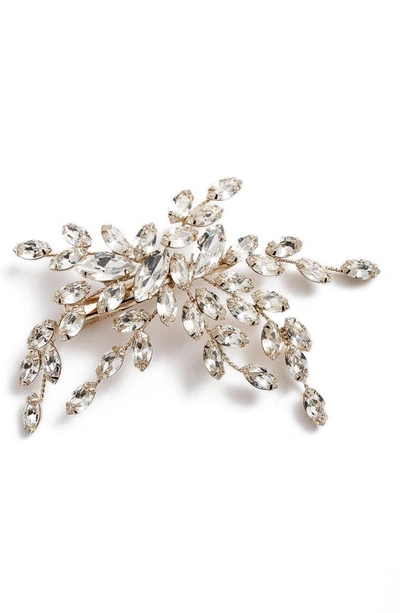 Shop Brides And Hairpins Isadora Crystal Hair Clip In Gold