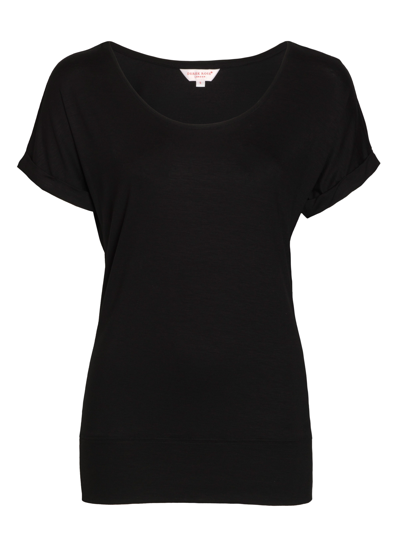 Shop Derek Rose Women's Short Sleeve Lounge T-shirt Carla Micro Modal Black