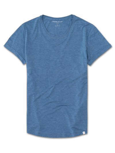 Shop Derek Rose Women's Leisure T-shirt Ethan 2 Micro Modal Sapphire