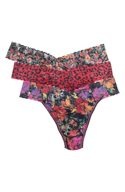 Shop Hanky Panky Original Rise Lace Thongs In Tosn