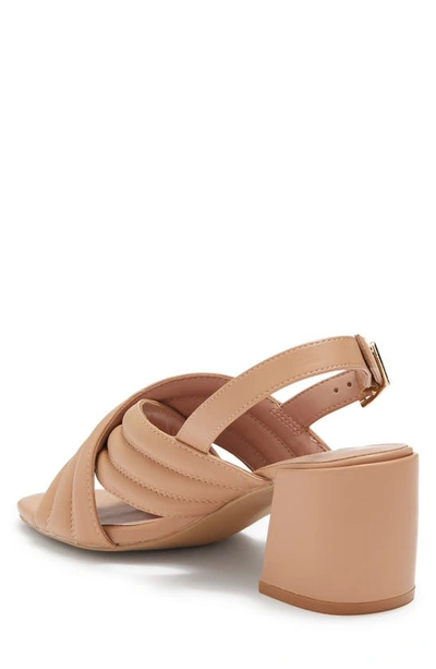 Shop Linea Paolo Isabel Strappy Crossover Faux Leather Sandal In Desert