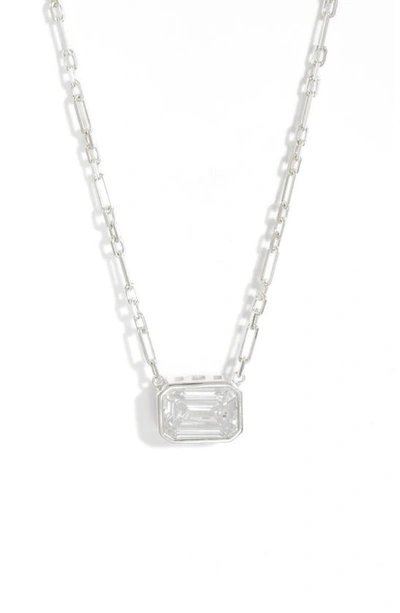 Shop Shymi Cubic Zirconia Pendant Necklace In Silver