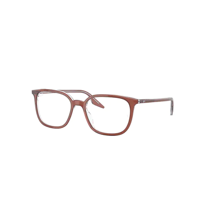 Ray Ban Rb5362 Optics Eyeglasses Brown On Transparent Frame Clear Lenses Polarized 54-18 In Braun