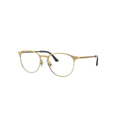 Shop Ray Ban Rb6375 Optics Eyeglasses Gold Frame Clear Lenses Polarized 53-18