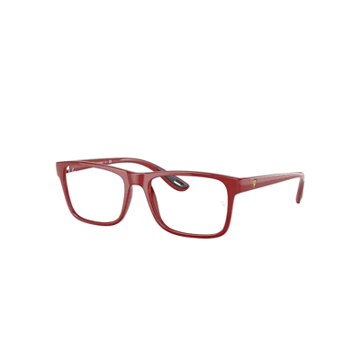 Shop Ray Ban Eyeglasses Unisex Rb7205m Scuderia Ferrari Collection - Red Frame Clear Lenses Polarized 54-17