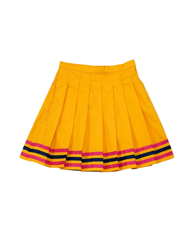 Shop Mixed Up Clothing Toddler Girls Pleated A-line Cinta Skirt In Yellow