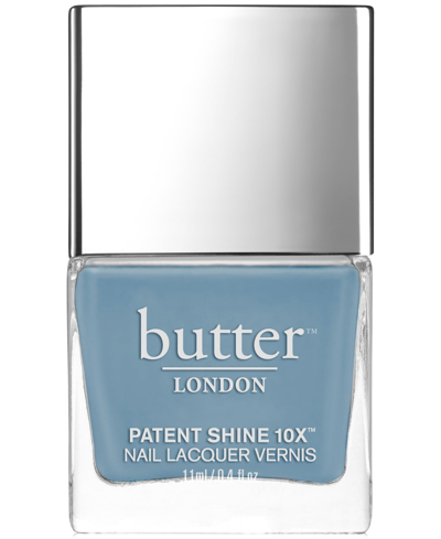 Shop Butter London Patent Shine 10x Nail Lacquer In Waterloo Blue (soft Cornflower Blue Crem