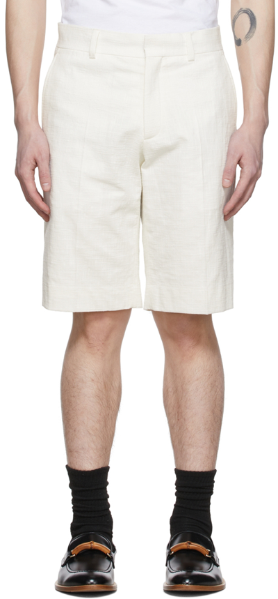 Shop Casablanca Off-white Cotton Shorts
