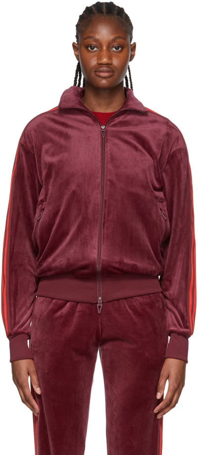 Shop Adidas X Ivy Park Burgundy Polyester Jacket In Cherry Wood