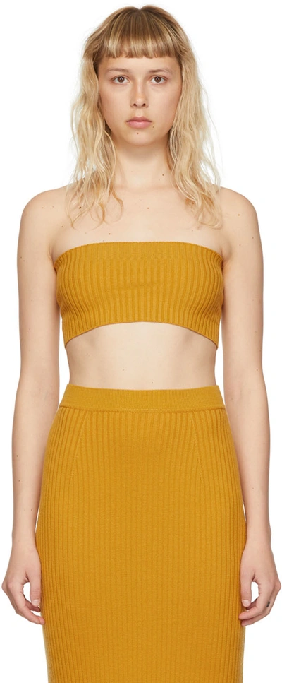 Shop Chloé Yellow Wool Camisole In 780 Sunlight Yellow