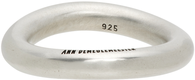 Shop Ann Demeulemeester Silver Marianne Simple Ring In 070 Silver