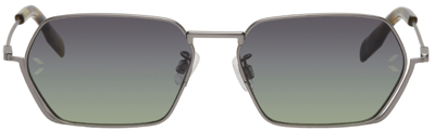 Shop Mcq By Alexander Mcqueen Silver Metal Sunglasses In 004 Ruthenium