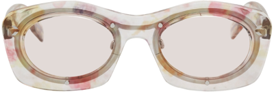 Shop Mcq By Alexander Mcqueen Multicolor Oval Sunglasses In 002 Crystal