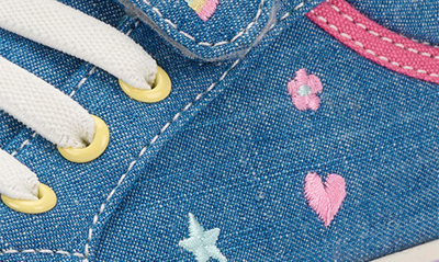 Shop See Kai Run Kristin Embroidered Sneaker In Chambray/ Happy