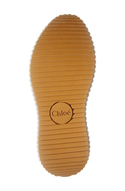Chloé Nama Embroidered Suede And Recycled-mesh Sneakers In Black