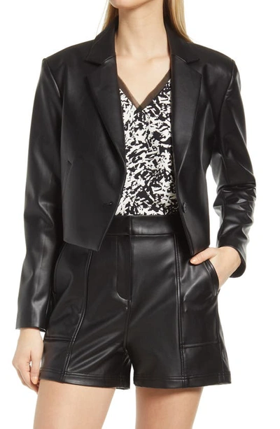 Halogen black leather jacket cheap