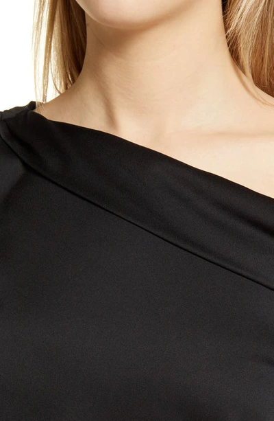 Shop Halogen One-shoulder Blouse In Black