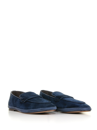 Shop Henderson Baracco Loafer Made Of Suede In Blu