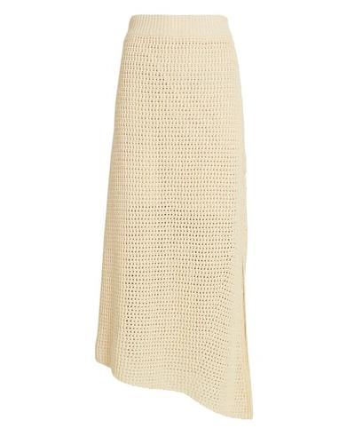 Shop A.l.c Caleb Rib Knit Midi Skirt In White