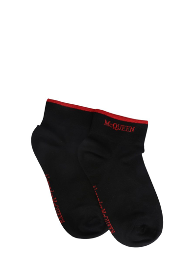 Shop Alexander Mcqueen Women's Black Socks