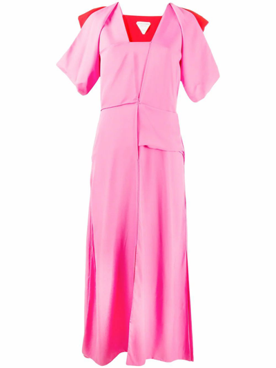 Shop Bottega Veneta Women's Fuchsia Viscose Dress