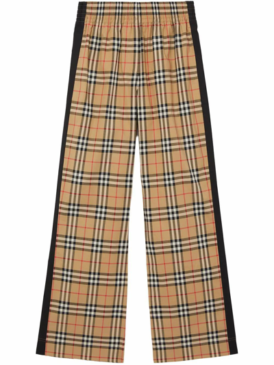 Shop Burberry Women's  Beige Cotton Pants