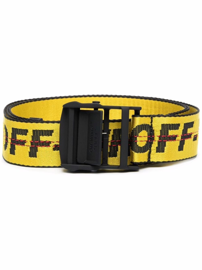 Shop Off-white Men's Yellow Polyamide Belt