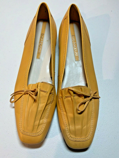 Pre-owned Enzo Angiolini Lauralee Fresh Water Yellow Leather Flats ...