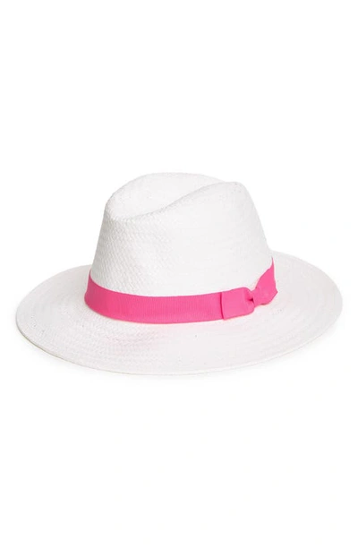 Shop Nordstrom Rack Flat Weave Panama Hat In White Combo