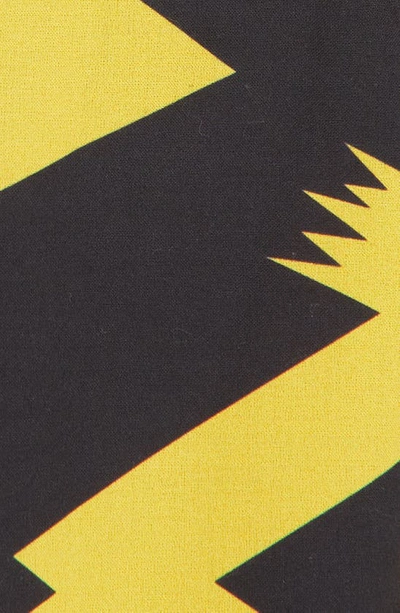 Shop Loewe Geometric Print Shorts In Black/ Yellow