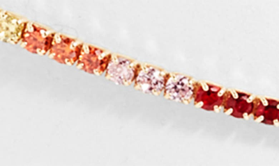 Shymi Rainbow Cubic Zirconia Tennis Anklet In Gold Multi