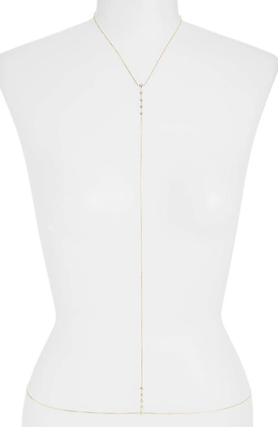 Shop Shymi Cubic Zirconia Body Chain In Gold