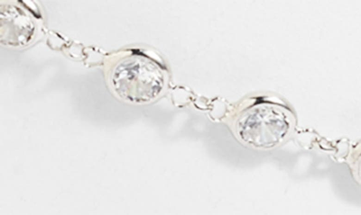 Shymi Bezel Set Cubic Zirconia Anklet In Silver