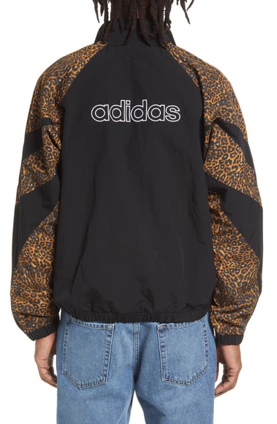 Adidas Originals Leopard Print Nylon Track Jacket In Beige Tone/ Mesa/  Black | ModeSens