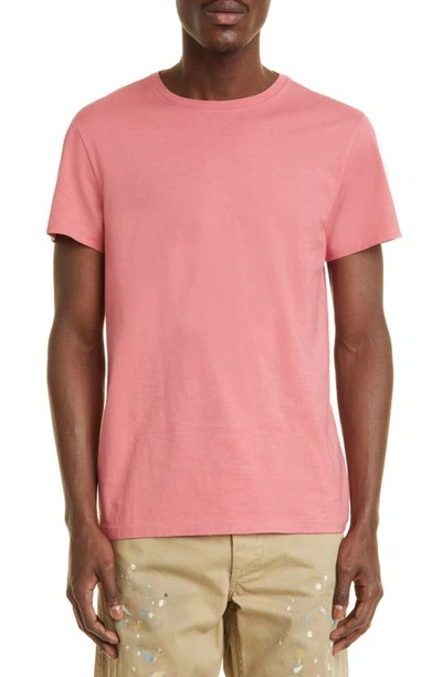 Shop Double Rl Crewneck T-shirt In Coral