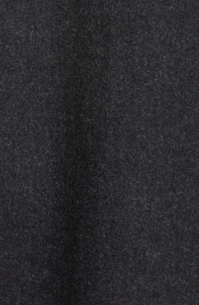 Shop Totême Chain Stitch Wool Blend Scarf Jacket In Dark Grey Melange