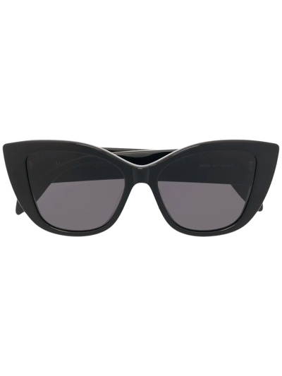 Shop Alexander Mcqueen Alexander Mc Queen Eyewear Logo-print Sunglasses In Black