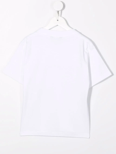Shop Balenciaga Logo Crew-neck T-shirt In White