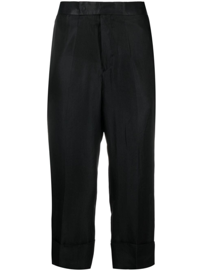 Shop Sapio Cropped Trousers No 9 In Black