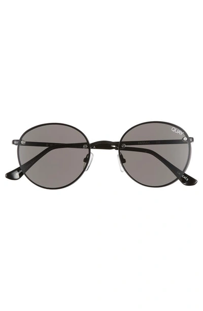 Shop Quay X Elle Ferguson Farrah 53mm Round Sunglasses In Black/ Smoke
