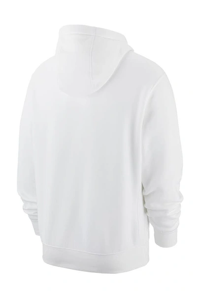 Shop Nike Sportswear Club Fleece Logo Hoodie In White/ Black