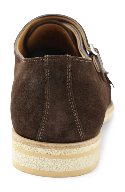 Shop Bruno Magli Maurizo Double Monk Strap Shoe In Dark Brown Suede